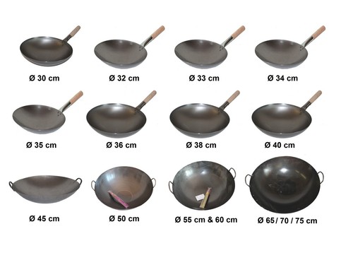 Wok pfanne 75 cm rund - Ø,