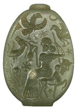 Seltener Jade Intaglio geschnitzter Parfum Flakon Orientalisch Selten Antik F...