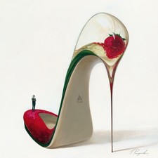 Inna Panasenko -  FRIZZANTE 30x30 Heels Kunstdruck Plakat Bild