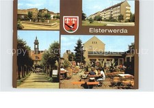Elsterwerda Wappenbrunnen Strasse des Aufbaus Schloss Elsterwerda Eiscafe