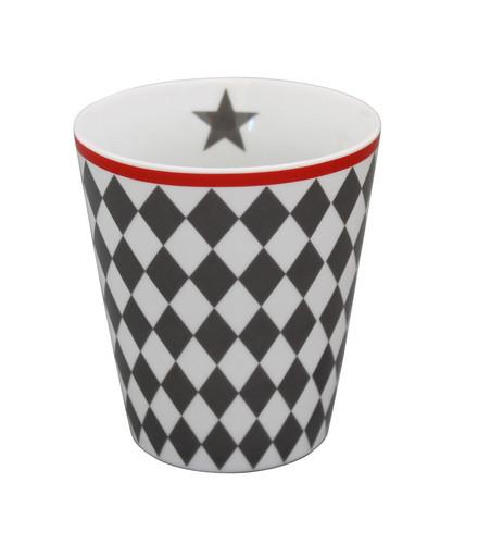 Becher harlekin dunkelgrau - becher,