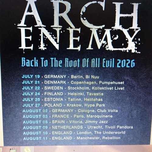 Arch enemy tour 2026 - arch,