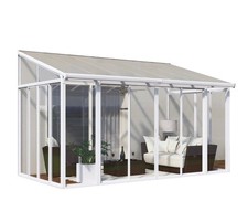Kaltwintergarten Terrassenüberdachung Wintergarten Palram Canopia San remo weiß