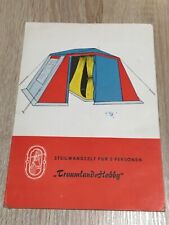 Steilwandzelt Traumland Hobby - Anleitung DDR 1968 - VEB Sportboot Grossschönau