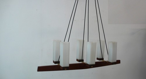 60er hängelampe flg - 60er, teak