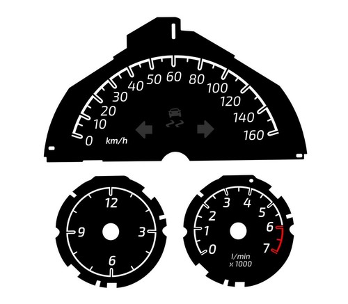Tachoscheibe 160 - km/h, +