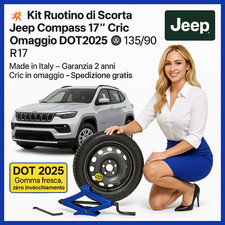 Platzsparend Notrad Jeep Compass 17” 135/90 R17 Cric Geschenk DOT2025