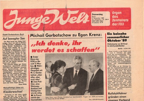 Ddr zeitung junge welt - ddr,