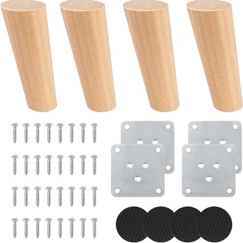 Möbelfüße holz 10cm set - möbelfüße,