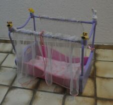 Puppenbett Himmelbett für Puppen mit Tieren