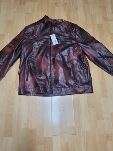 Motorradjacke herren rot - pu-,