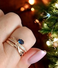 EDLES Frau Ring Rosegold Echte