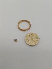 Longines Quarz-Uhrwerk Datum Römisch + Krone & Fassung Gold Damen 