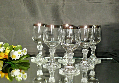 Likörgläser mit silber - mit, /