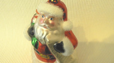 Christbaumbehang Weihnachtsmann Santa im Kamin Glas mundgeblas. handbem.  11 cm