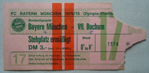 Sammler ticket 1975 fc - sammler, 1975/76