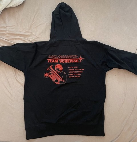Team scheisse hoody l - hoody, gr.