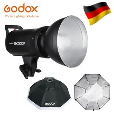 GODOX SK300II Studioblitz Profi Blitzkopf 300W GN58 Einstelllicht+95cm Softbox