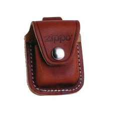 ZIPPO Ledertasche braun mit
