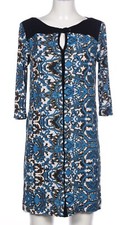Kleid N4  blau weiß Ranken Marc Cain  azur kobalt Mexiko 1/2-Arm 40