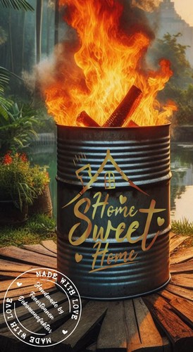 Feuertonne home sweet - home,