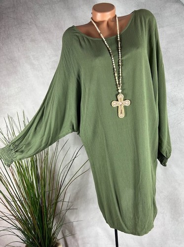 Crinkle kleid tunika loose fit - crinkle,
