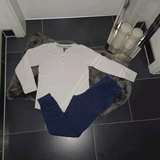 Neu Set thermo 140 146 Baumwolle H&m Thermounterwäsche  Schlafanzug Top Zustand