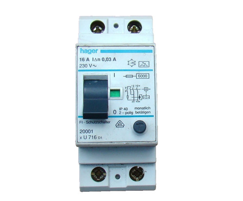 Hager schutzschalter 16a - fi-schutzschalter,