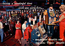 LAS VEGAS Nevada USA Gambling Casino Spiel-Automaten Ansichtskarte ca. ~1960/70