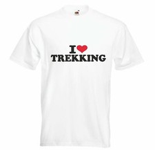 T-Shirt I LOVE TREKKING - MOUNTAINBIKE - WANDERN - MARATHON - TREKKINGS RAD