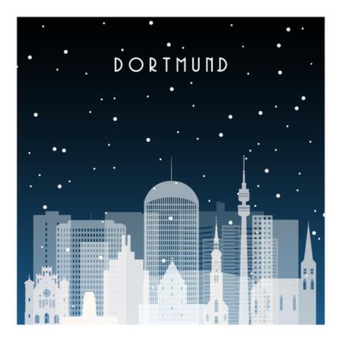 Wandbild winternacht in - wandbild:,