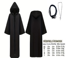 Kostüm Mönch XXL Schwarz
