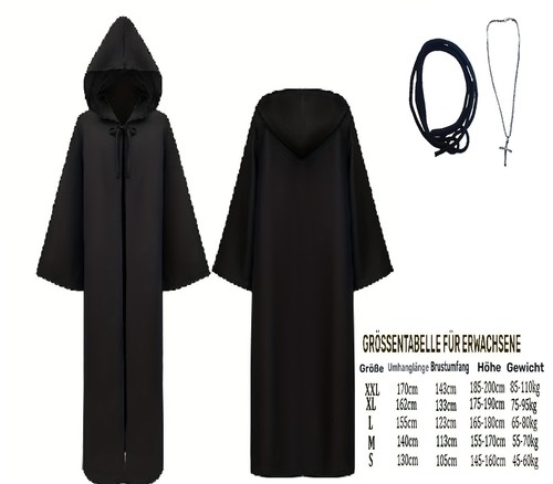 Kostüm mönch xxl schwarz - xxl,