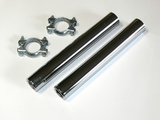 VW Käfer Endrohr chrom 265mm mit Anbausatz Auspuff Endrohre Satz NEU