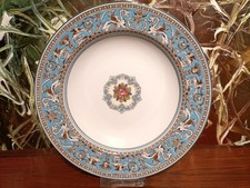 WEDGWOOD England TURQUOISE FLORENTINE W2714 - edler Suppenteller Ø 22,5cm