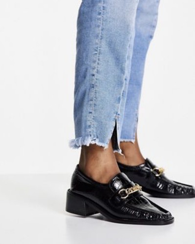 Halbschuhe lack loafer asos - lack,