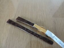 Milus Echt Kroko Neo Vintage Uhrenarmband Leder - braun - 11mm - NEU - NOS -