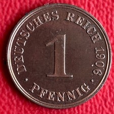 1 Pfennig 1906 A st / Kaiserreich / KM#10