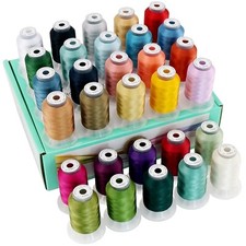 30 Leuchtende Janome Polyester Maschinen Stickgarn-Spulen - 500m Sort. 2