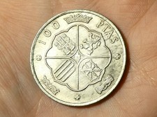 Silbermünze Spanien 100 PTAS