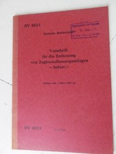 Vorschrift f.d. Bedienung v. Zugbeeinflussungsanlagen INDUSI  DB 1974 E-1365