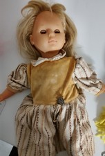 Puppe mit langen Haaren und Schlafaugen, 47 cm groß, gebraucht