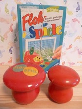 1 Spiel Flohspiel von Ravensburger und 2 x  Holz Pilz Floh Tiddledy älter 60 er