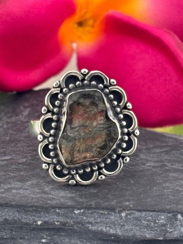 Ring roher moldavit und - ring,