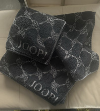 JOOP! SET - 2.tlg - 1 Duschtuch + 1 Handtuch  Cornflower, schwarz-grau, nwtg,