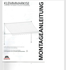 Klemmmarkise Maße (Breite x Höhe): 300 cm x 276 cm