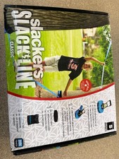 OP-0365 Slackers Slackline 15m in blau für Kinder und Familien B-WARE