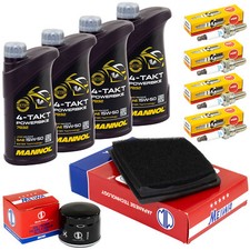 Wartung Set für Aprilia Caponord 1200 13-17 Öl 4L Luftfilter Ölfilter Zündkerzen