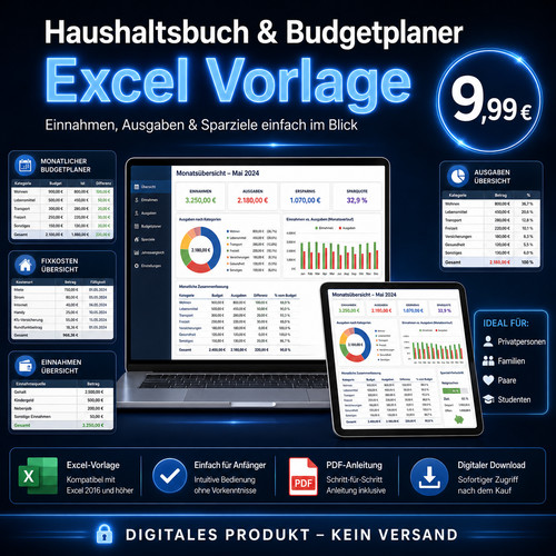 Haushaltsbuch excel vorlage - haushaltsbuch,