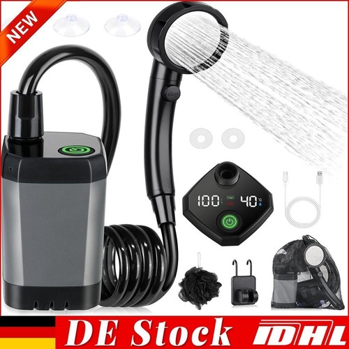 Tragbare campingdusche 6000mah - tragbare,